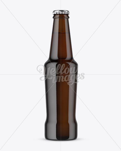 Amber Beer Bottle Mockup