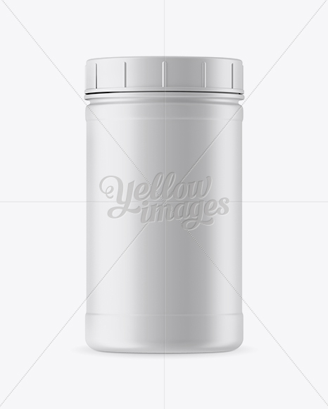 Matte Plastic Protein Jar Mockup