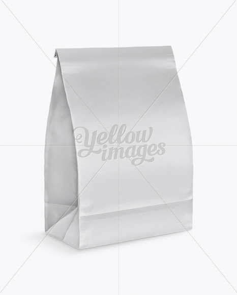 Matte Paper Bag Mockup - Half Side View