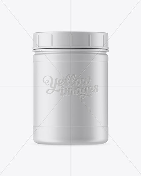 Matte Plastic Protein Jar Mockup