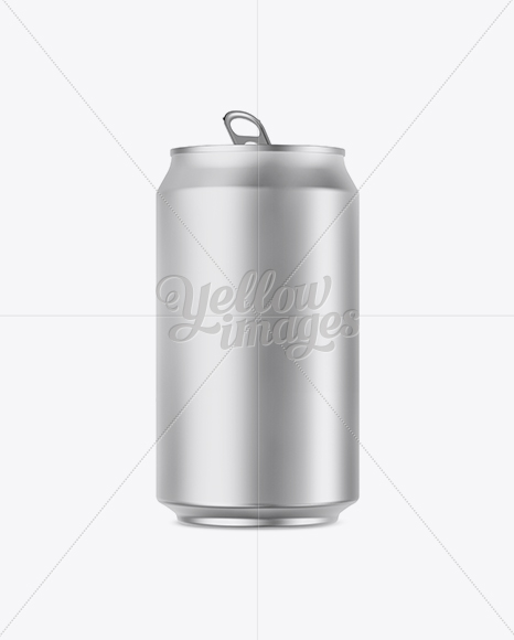 330ml Metallic Aluminium Can Mockup