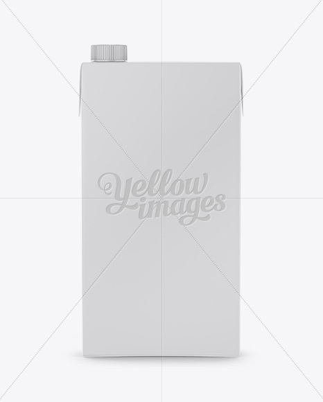 1L Carton Package Mockup - Front View