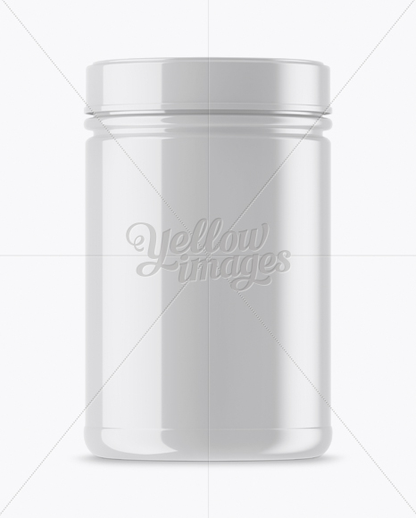 Glossy Protein Jar Mockup