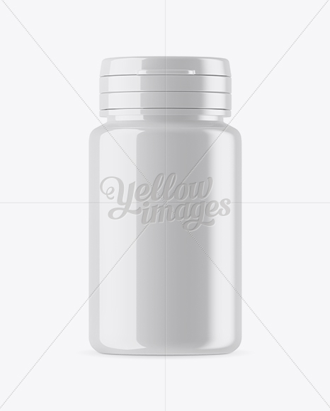 Glossy Plastic Jar Mockup