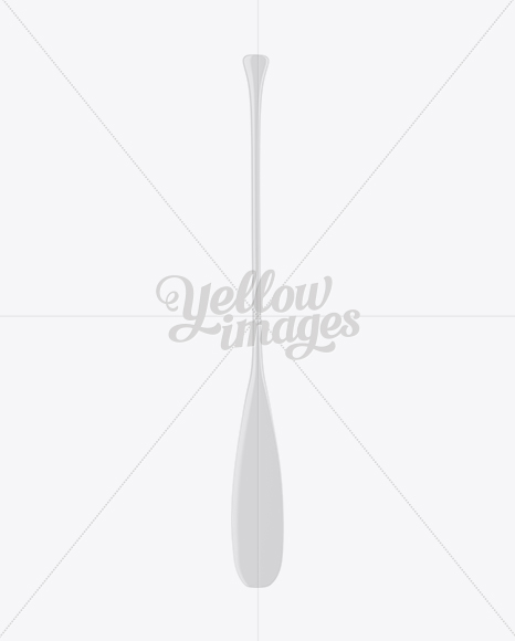 Glossy Long Canoe Paddle Mockup - Front View - Free Download Images