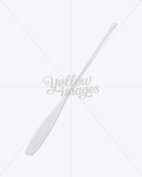 Glossy Long Canoe Paddle Mockup - Half Side View