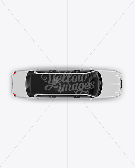 Lincoln Town Car Limousine Mockup - Top View Lincoln Town Car Limousine Mockup - Top View