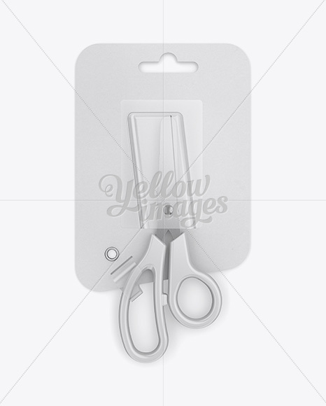 Scissors Blister Pack Mockup - Front View