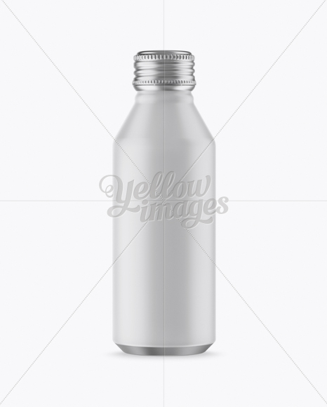 Matte Drink Bottle With Metal Cap Mockup