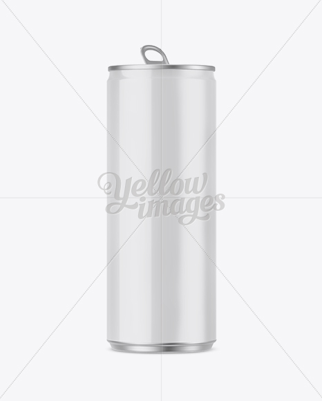 250ml Glossy Aluminium Can Mockup