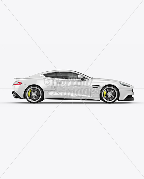 Aston Martin Vanquish Mockup - Side View - Free Download Images High