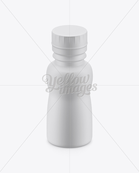 Bottle In Matte Shrink Sleeve Mockup (High Angle Shot)