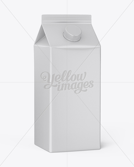 Carton Package With Plastic Cap Mockup - Half Side View