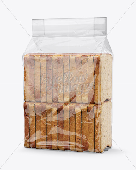 Bag W/ Sliced Bread Mockup - Half Side View