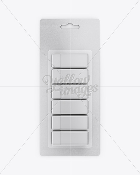 Erasers Blister Pack Mockup