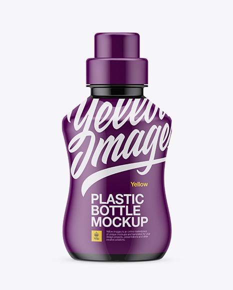 Glossy Plastic Drink Bottle Mockup - Glossy+Plastic+Bottle+Mockup+in+Free+Mockups+on+Yellow+Images+Object+Mockups