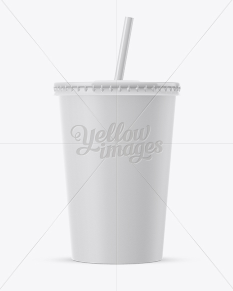 Matte Paper Soda Cup Mockup - Free Download Images High Quality PNG