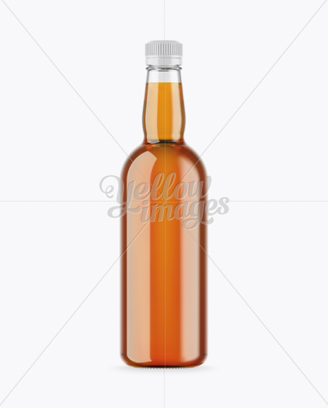 Clear Glass Rum Bottle Mockup