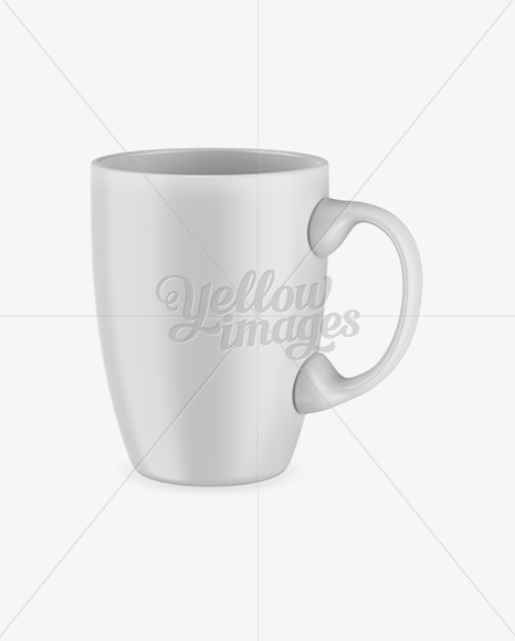 Matte Mug Mockup - Half Side View (High Angle Shot)