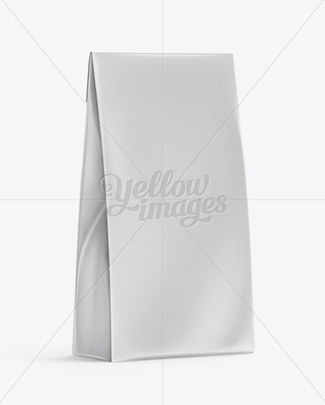 Matte Paper Bag Mockup - Half Side View