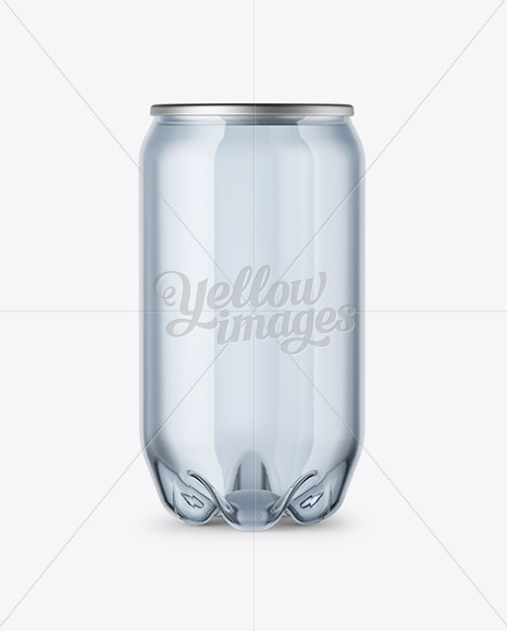 Clear Water PET Can Mockup