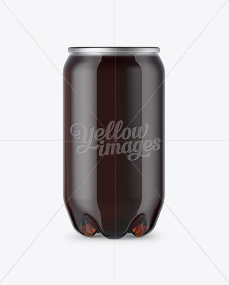 PET Can with Dark Drink Mockup