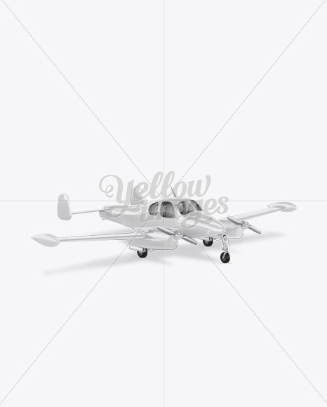 Sport Airplane Mockup - Half Side View