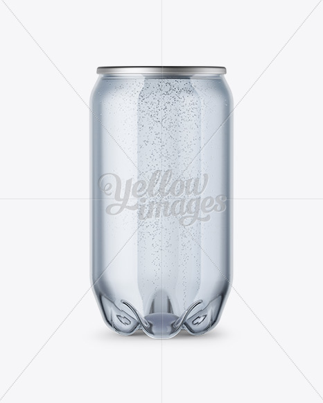 PET Can with Carbonated Drink Mockup