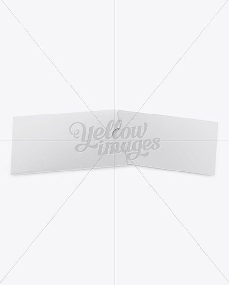 Gift Card in Carton Cover Mockup - Front View (High-Angle Shot)