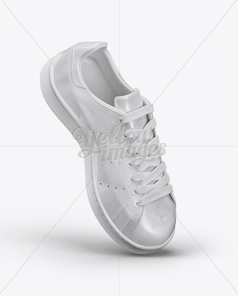 Leather Sneaker Mockup - Left Half Side View Leather Sneaker Mockup - Left Half Side View