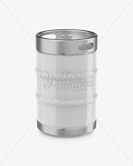 50L Glossy Beer Keg Mockup - Free Download Images High Quality PNG, JPG