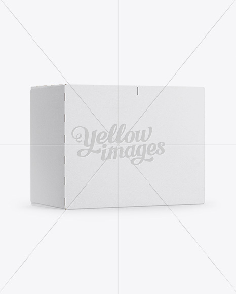 Cans Paper Package Mockup - Half Side View