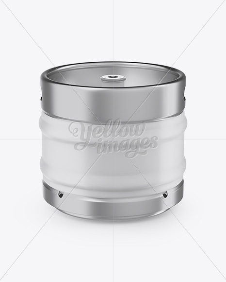 30L Matte Beer Keg Mockup - Front View