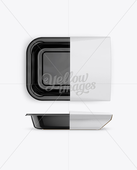 Plastic Container Mockup - Front, Top Views