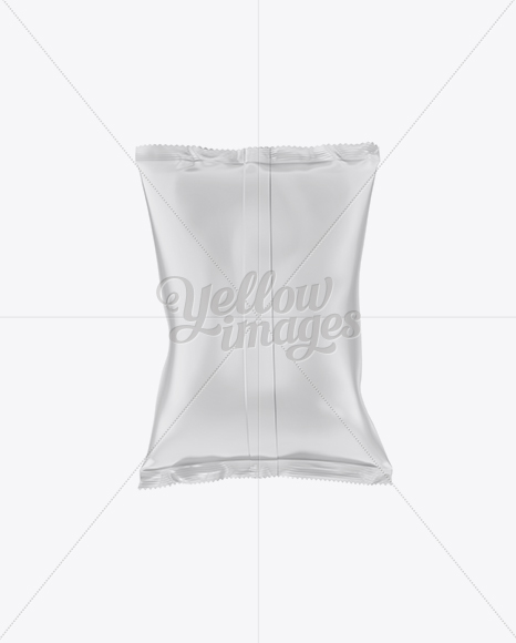 Matte Snack Package Mockup - Back View