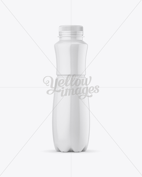 Glossy Plastic Juice Bottle Mockup