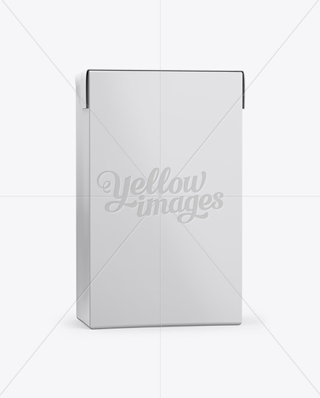 500ml Carton Package Mockup - Half Side View