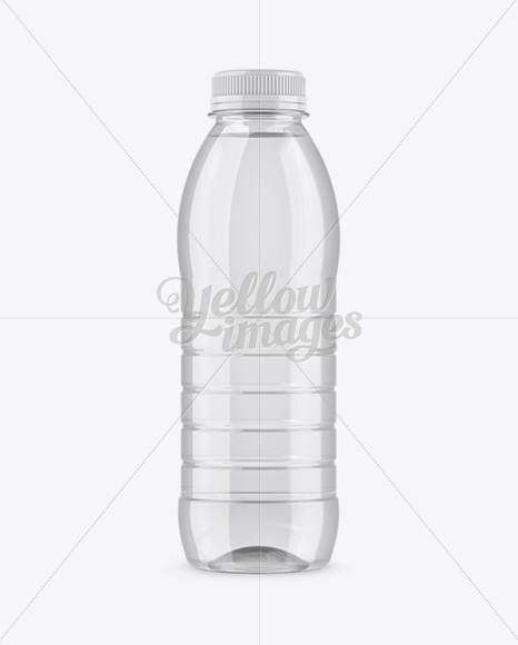 Clear PET Water Bottle Mockup