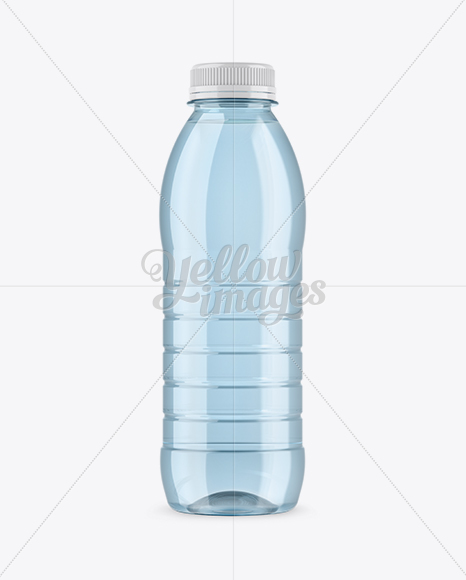 Blue PET Water Bottle Mockup