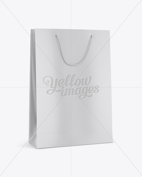 Matte Paper Bag Mockup - Half Side View