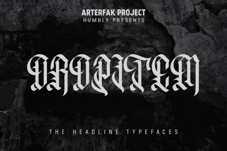 Oropitem Typeface - Dark font