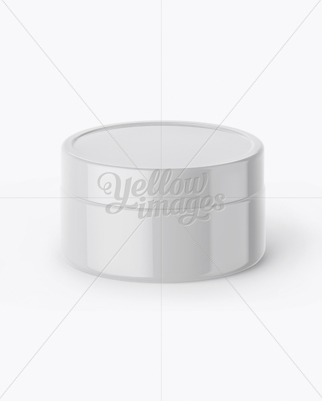Glossy Cream Jar Mockup (High-Angle Shot)