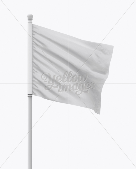 Flag Mockup - Half Side View