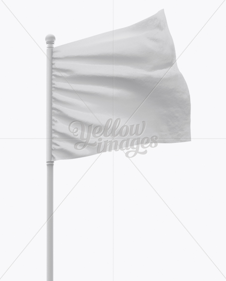 Flag Mockup - Half Side View