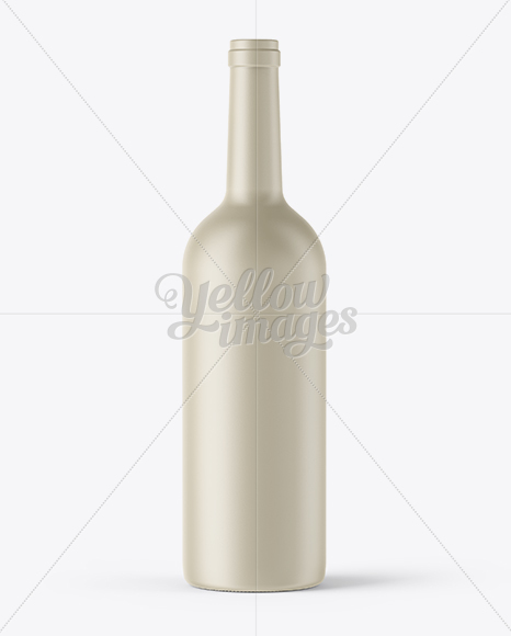 Ceramic Wine Bottle w/ Paper Label Mockup