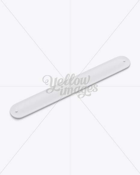 Rubber Slap Bracelet Mockup - Halfside View (High-Angle Shot)