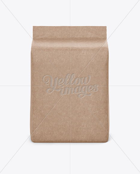 Kraft Paper Flour Bag Mockup - Halfside View (Eye-Level Shot)