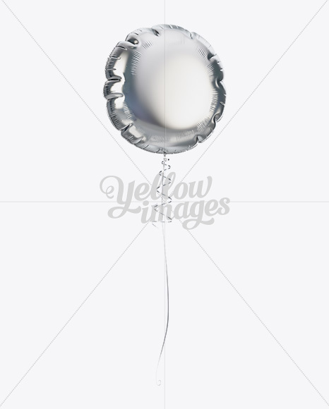 Metallic Round Foil Balloon Mockup