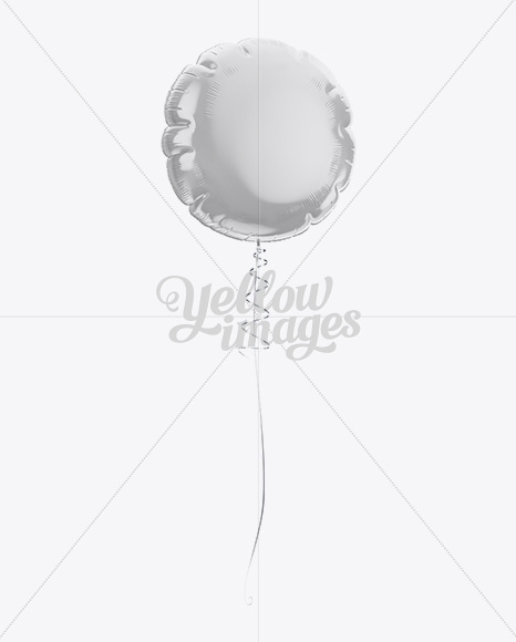 Glossy Round Foil Balloon Mockup