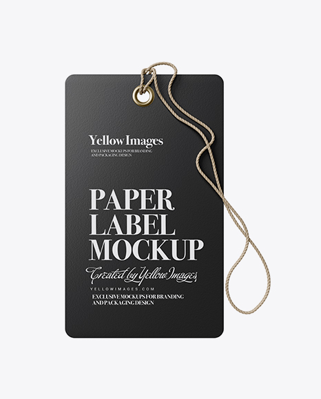 Paper Label With Rope Mockup - Key+Tags+Mockup+In+Object+Mockups+On+Yellow+Images+Object+Mockups